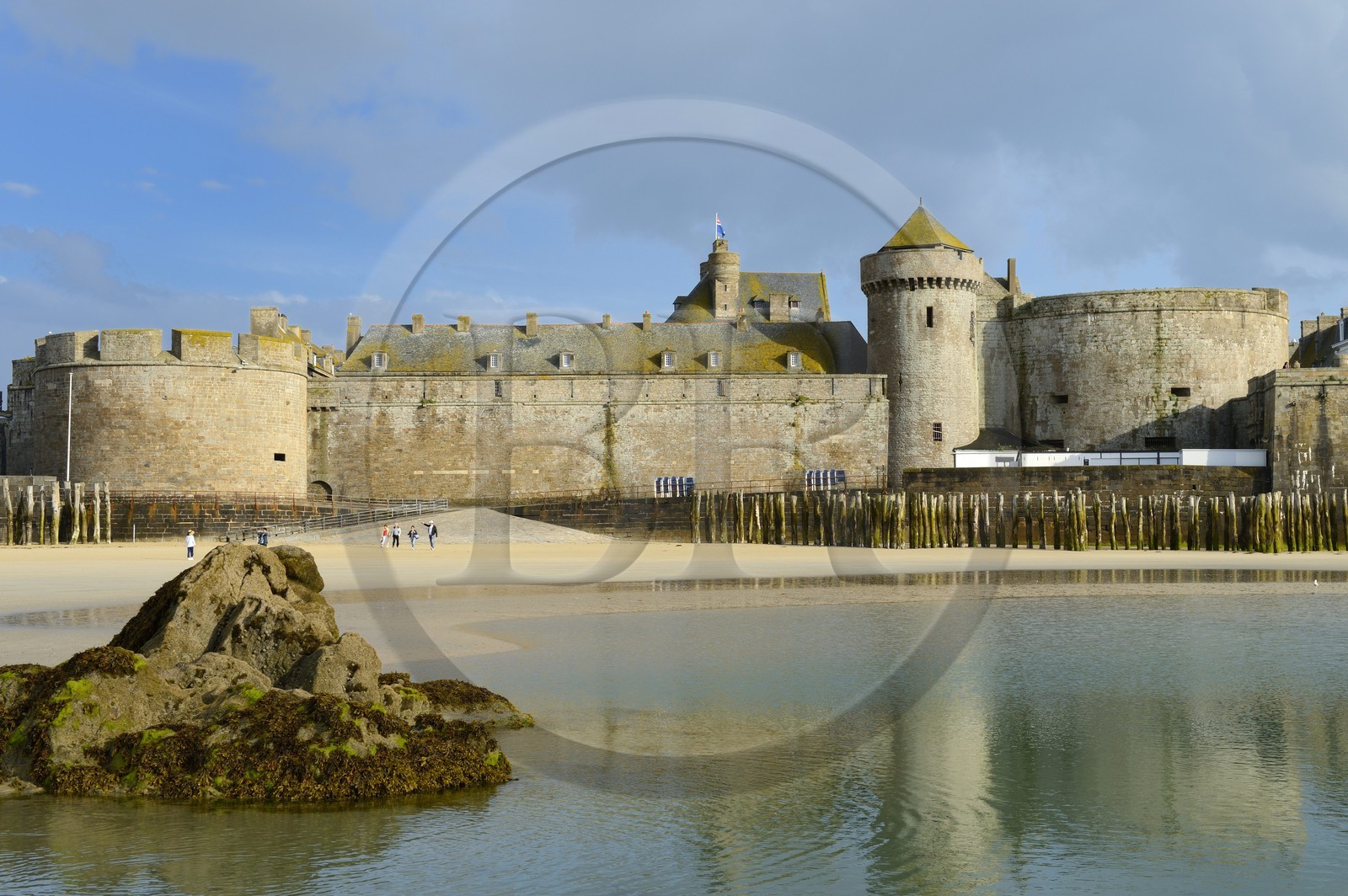 France, Ille-et-Vilaine (35), côte d'émeraude, les remparts nord de Saint-Malo