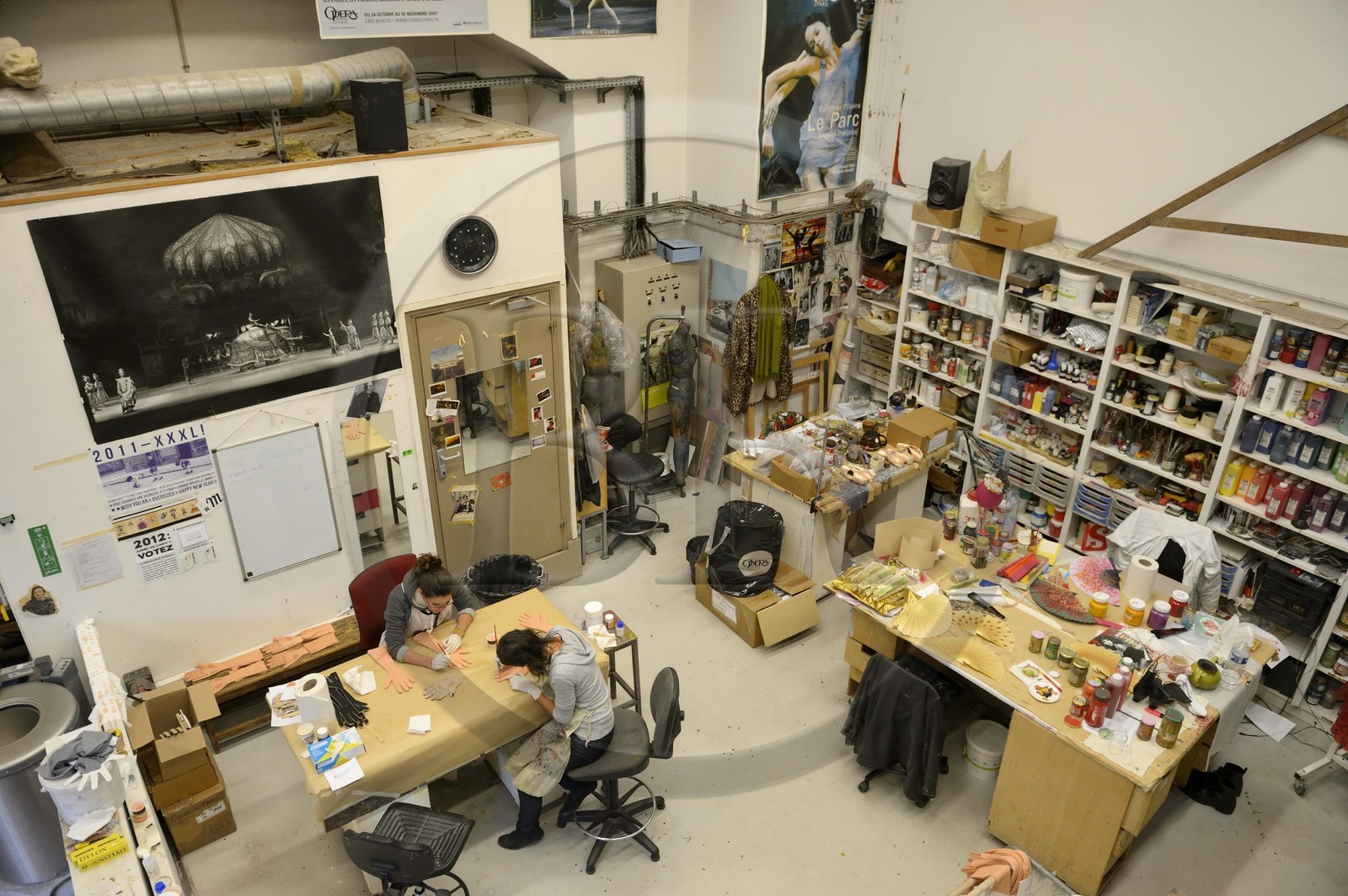 France, Paris, Garnier Opera, the costume workshops, the costume decoration workshop