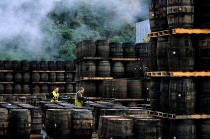 United Kingdom, Scotland, Moray, Dufftown, Glenfiddich distillery, cooperage inside the distillery