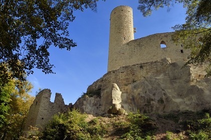 France, Bas-Rhin (67), Route des vins d'Alsace, Andlau, le chateau d'Andlau (Haut-Andlau)