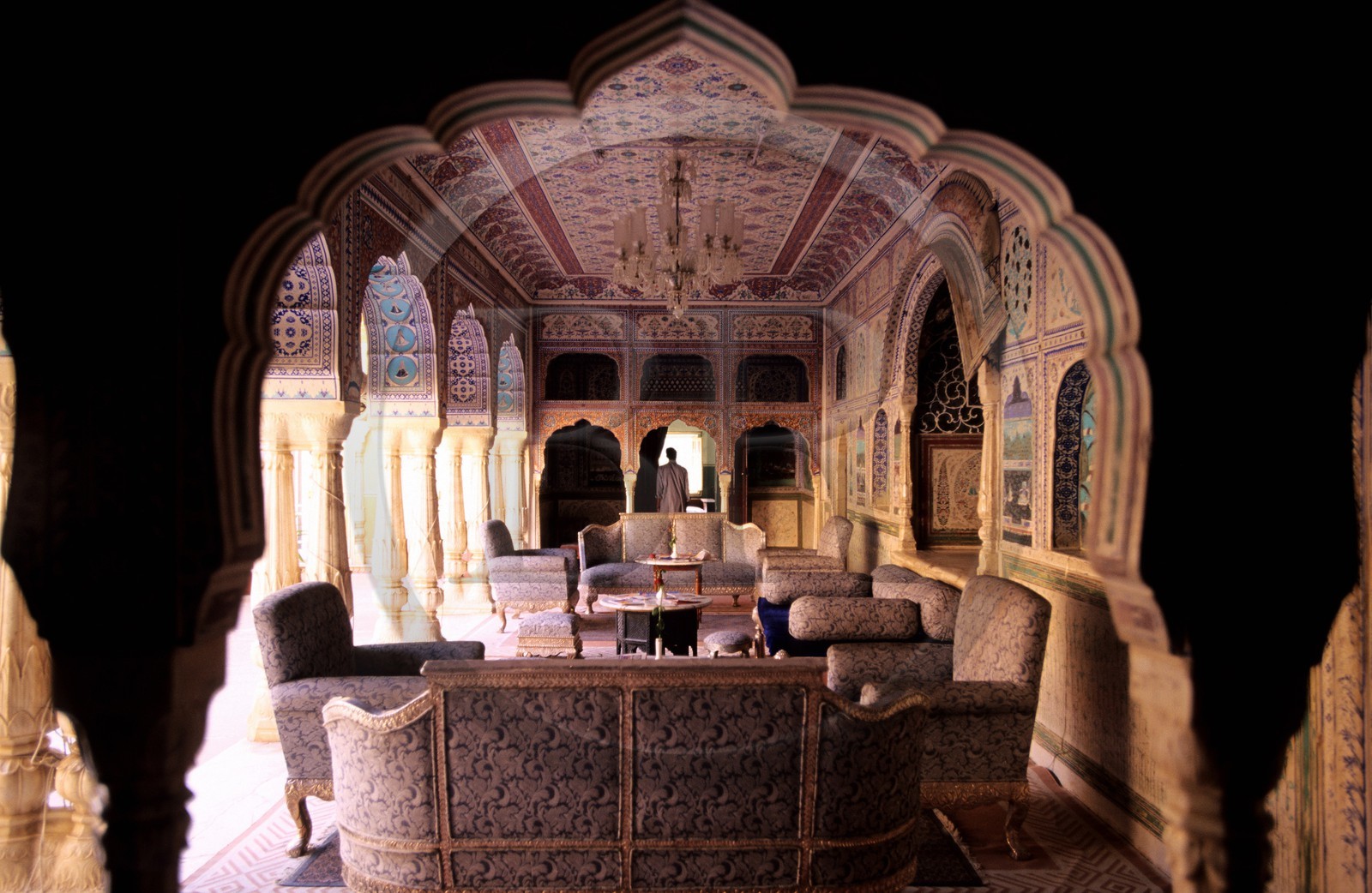 India, Rajasthan State, Jaipur area, Samode Palace, the Sultan Mahal