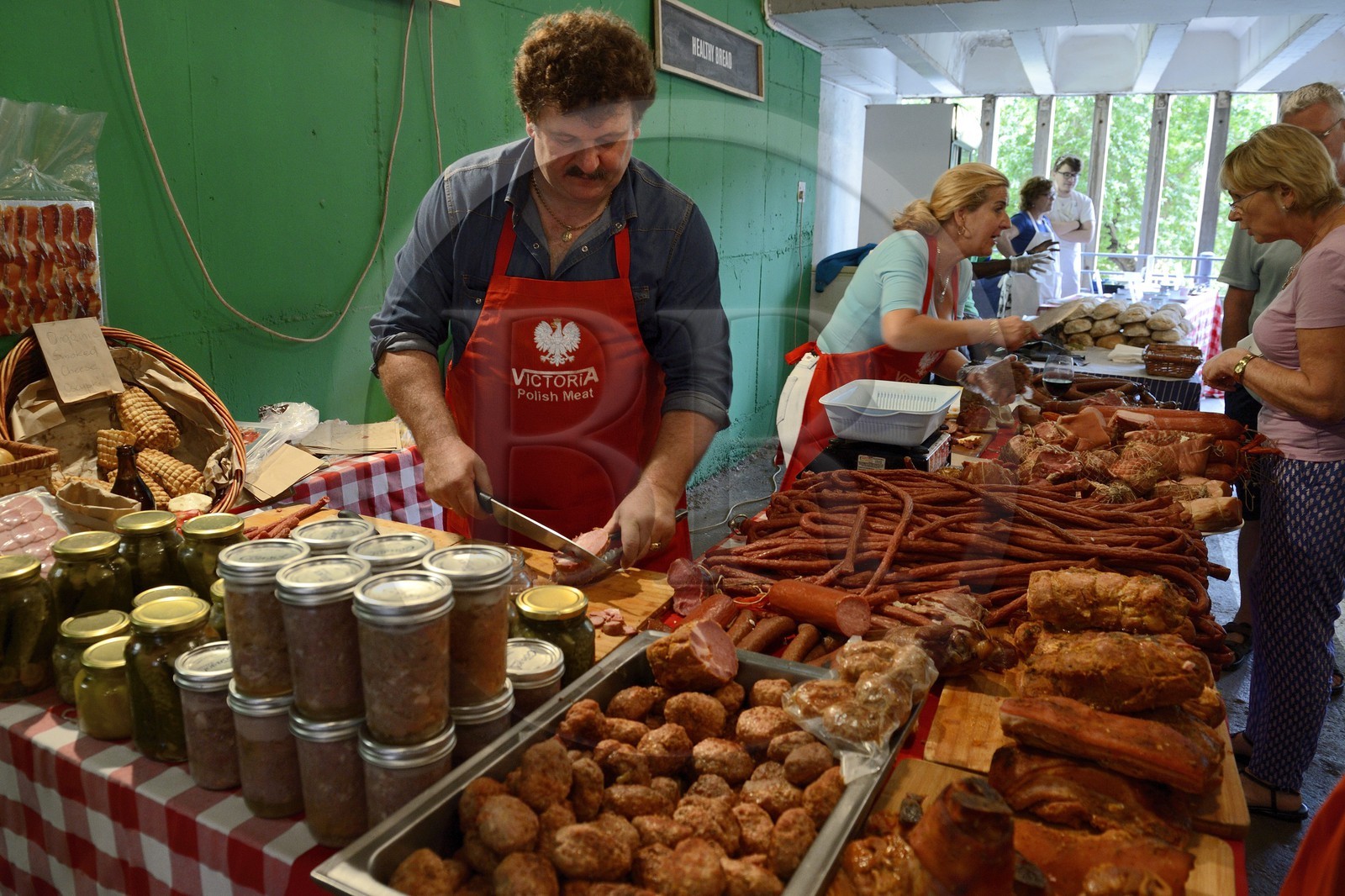 South Africa, Gauteng Province, Johannesburg, Braamfontein district, Neighbourgoods Market on saturdays is as much a source for farm fresh foods and specialty goods as it is a meeting point to enjoy community, swop ideas and stories, and be inspired by the energy that makes Joburg