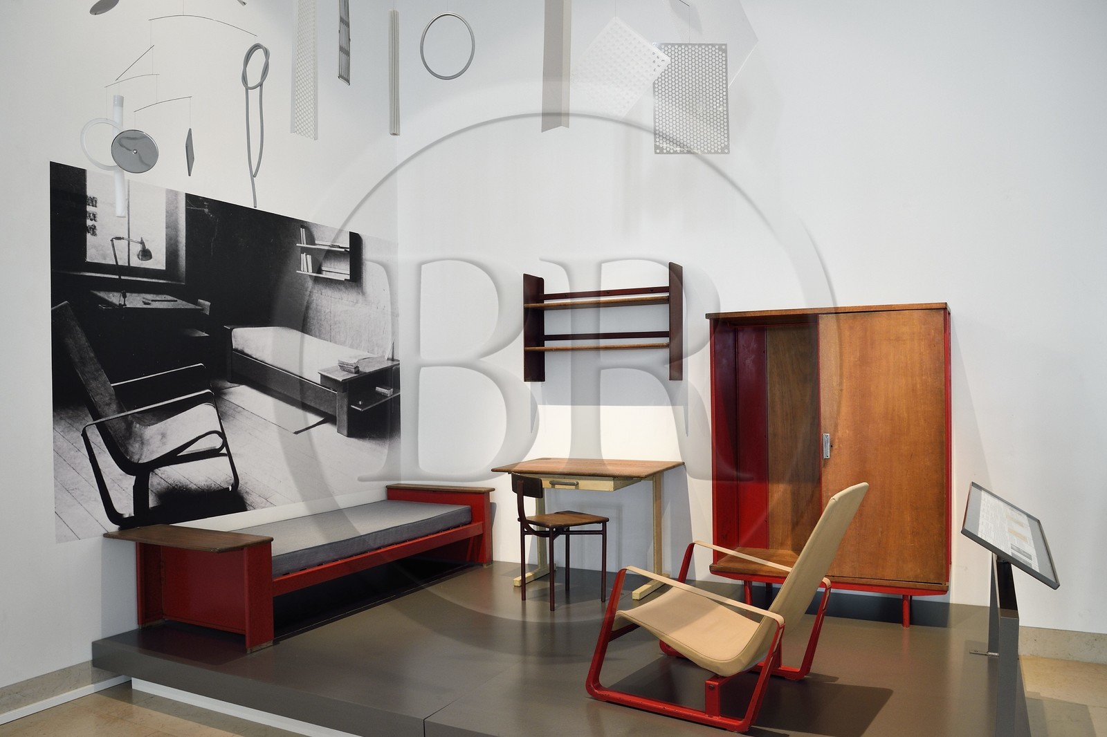 France, Meurthe-et-Moselle (54), Nancy, place Stanislas, musée des Beaux Arts, mobilier conçu par l'architecte et designer Jean Prouvé