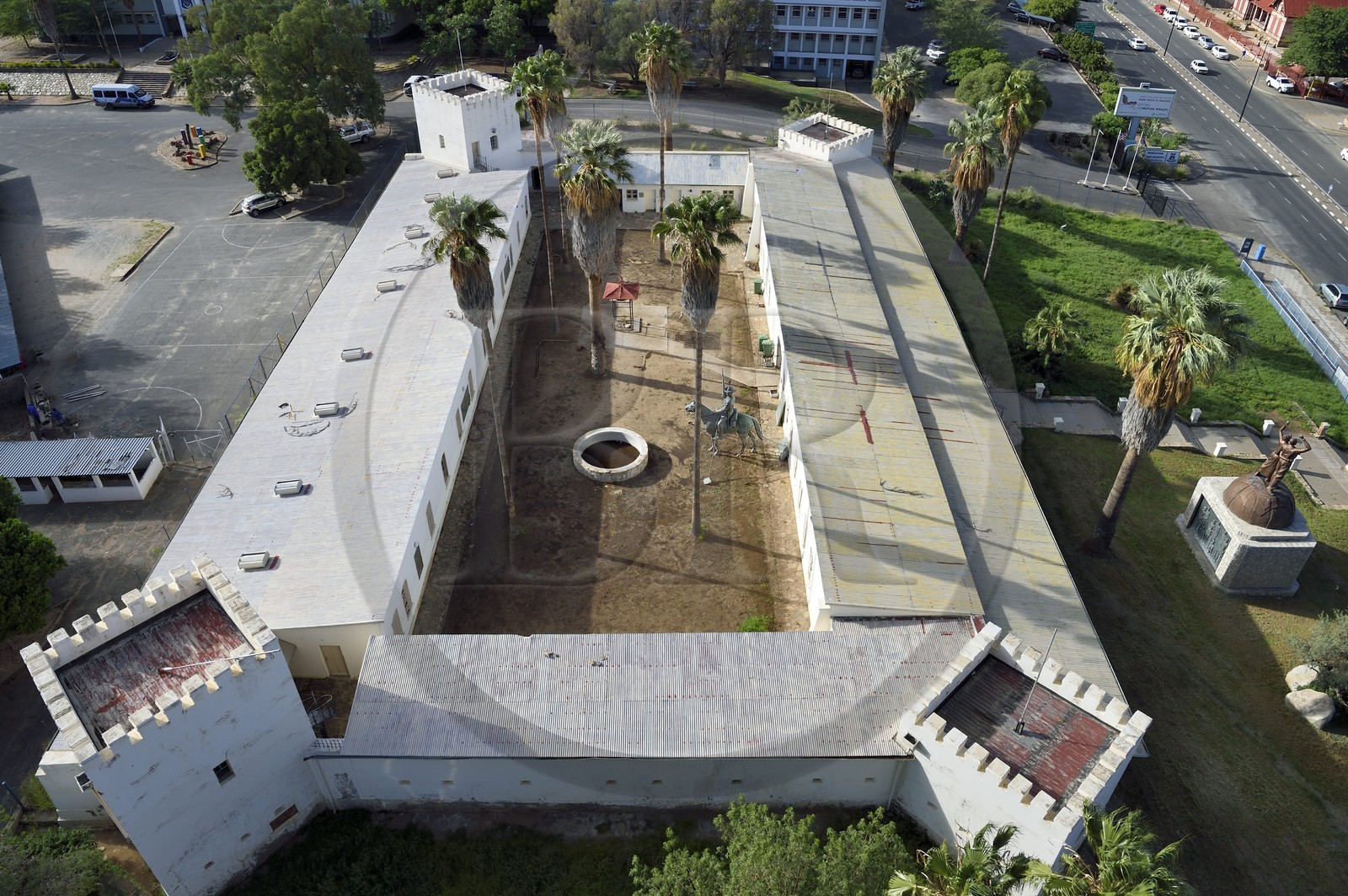 Namibie, région de Khomas, Windhoek, Alte Feste (Old Fortress) a servi de quartier général de la Schutztruppe impériale allemande, aujourd'hui un musée