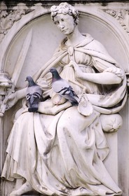 Italy, Tuscany, Siena, Fonte Gaia fountain, Jaccopo della Quercia work