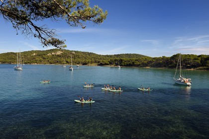 France, Var (83), Iles d'Hyères, parc national de Port Cros, Ile de Porquerolles, plage Notre-Dame