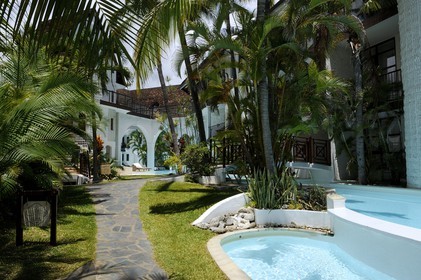 France, île de la Réunion, la Côte Ouest, commune de Saint Gilles les Bains, plage de Boucan Canot, l'hôtel de luxe Le Saint Alexis