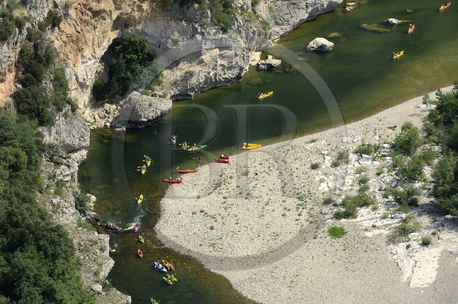 France, Ardèche (07), gorges de l'Ardèche, longue de 30 km, de Vallon Pont d'Arc à Saint Martin d'Ardèche