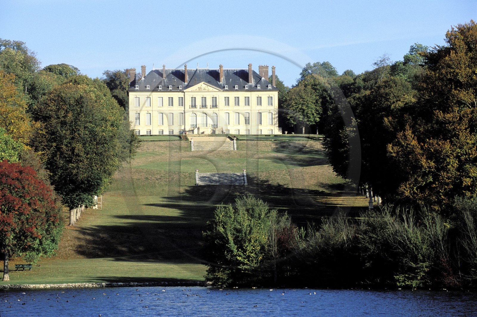 France, Val d'Oise, French Vexin regional natural park, Villarceaux property, Louis 15 Castle