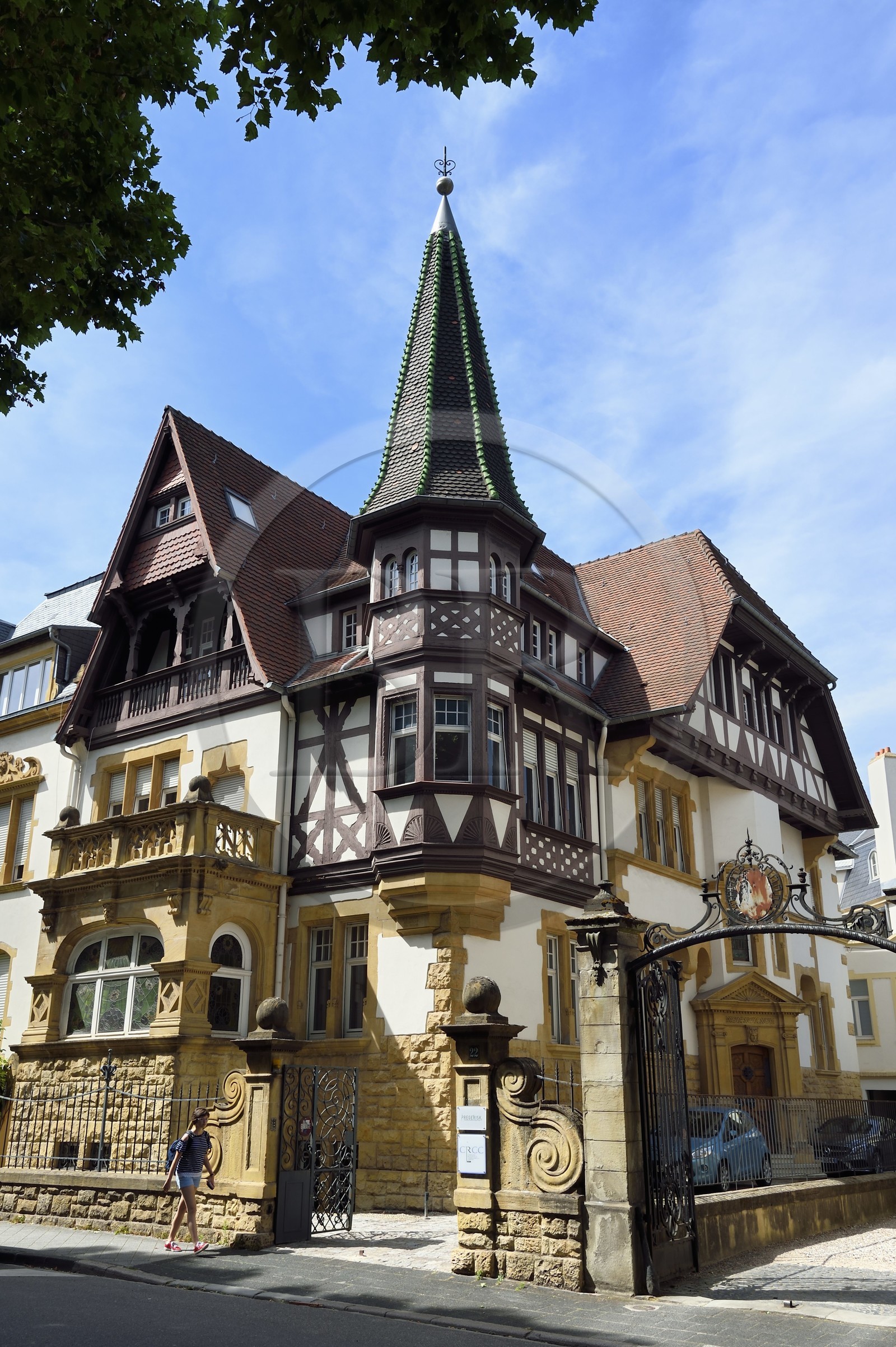 France, Moselle, Metz, Imperial district, Jugendstil villa of Madame Widow Salomon also called House Heler on 20-22 Avenue Foch