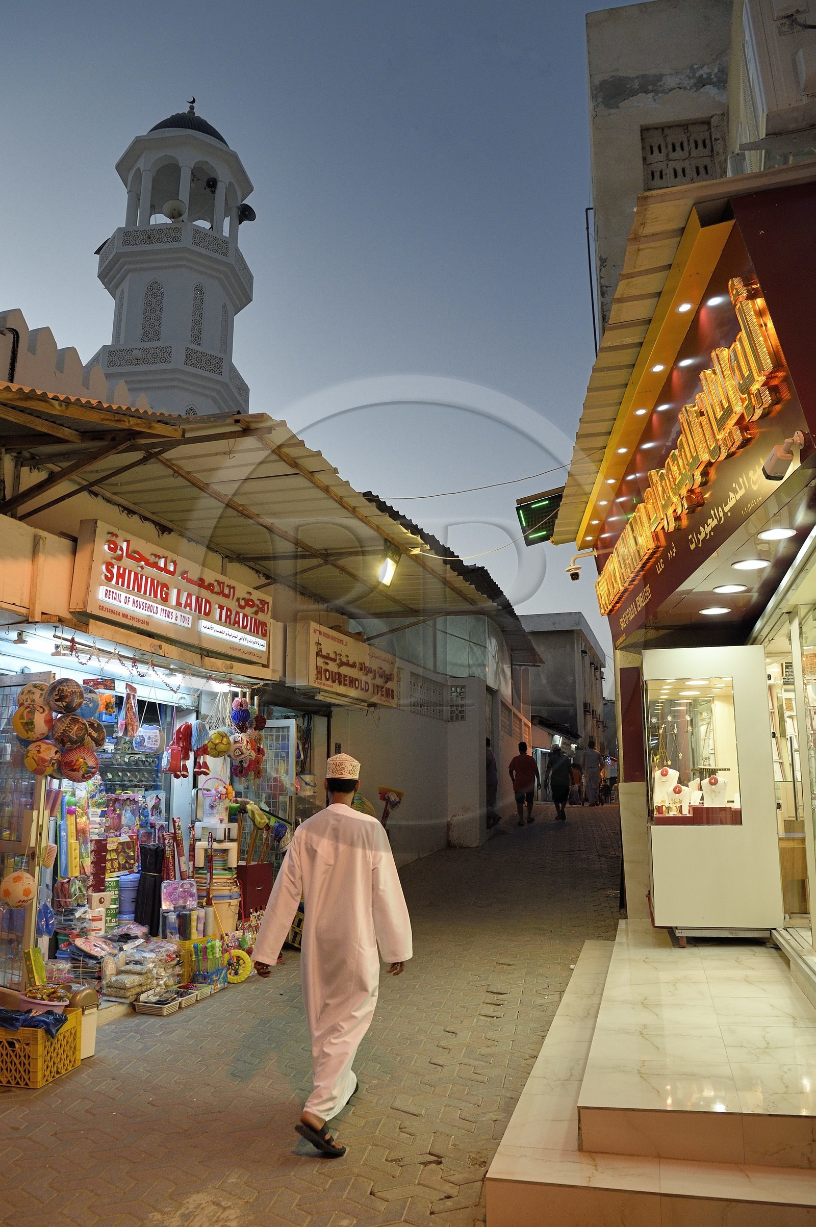 Sultanat d'Oman, Mascate, vieux Mascate, petite mosquée en bordure du souk de Muttrah