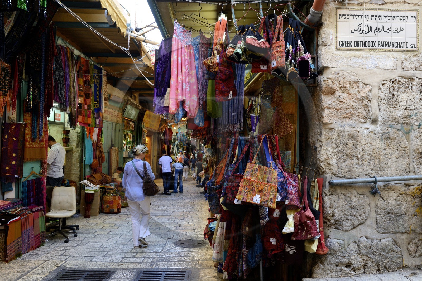 Israel, Jerusalem, holy city, the old town listed as World Heritage by UNESCO, Christian Quarter, souvenir shop in the souk