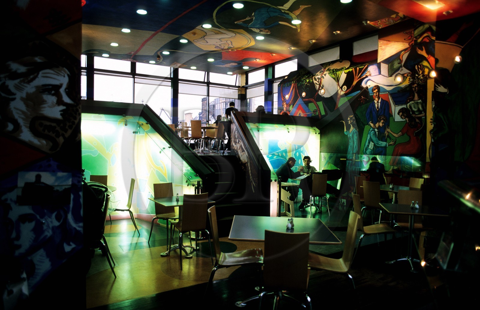 Royaume-Uni, Ecosse, Glasgow, Gallery of Modern Art, le restaurant du dernier étage