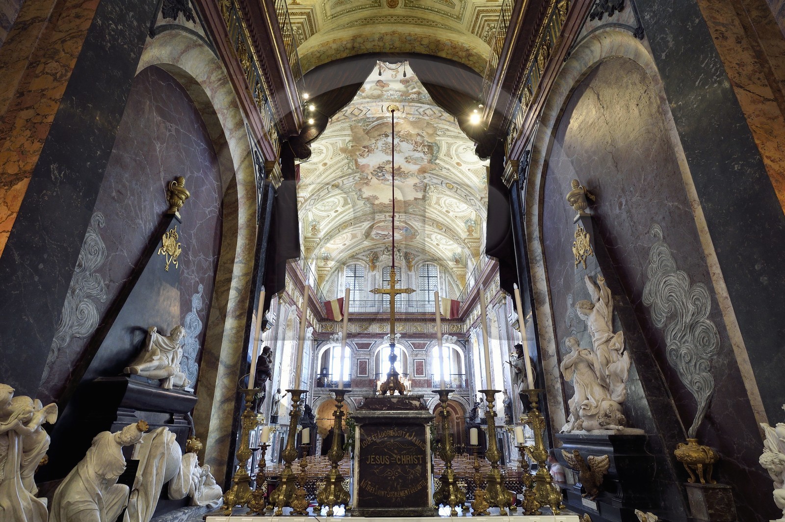 France, Meurthe et Moselle (54), Nancy, l'église Notre-Dame-de-Bonsecours-de-Nancy par l'architecte Héré qui abrite les tombeaux de Catherine Opalinska et de Stanislas Leszczynski