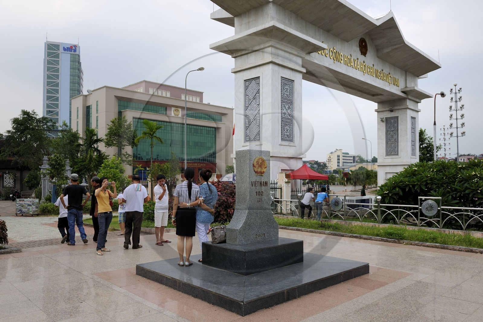 Vietnam, province de Lao Cai, ville de Lao Cai, poste frontière avec Hekou en Chine