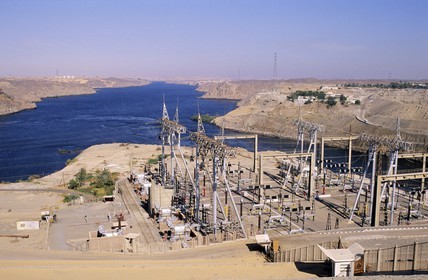 Egypt, power station of the stopping of Aswan on the Nile