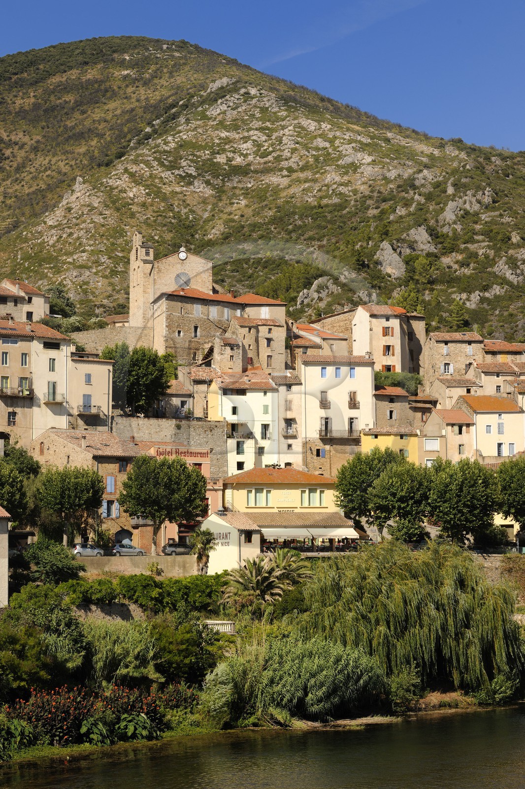 France, Herault, Orb river valley, village of Roquebrun