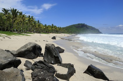France, île de la Réunion, la côte sud, plage de Grand-Anse