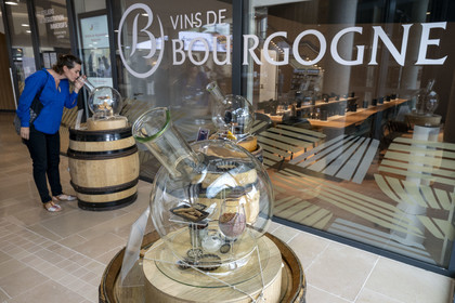 France, Côte-d'Or (21), Dijon, zone classée Patrimoine Mondial de l'UNESCO, Cité Internationale de la Gastronomie et du Vin par l'architecte Anthony Béchu, musée interactif de la gastronomie