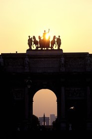 France, Paris, alignment of the Carousel du Louvre, place of Concorde and the Arc de Triomphe (Triumphal Arch)