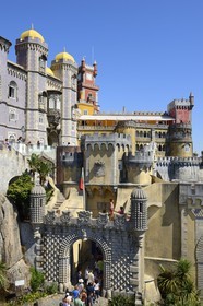 Portugal, Lisbon Region, Sintra, Pena National Palace (Palacio Nacional da Pena), main gate