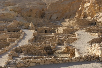 Egypt, Upper Egypt, Nile Valley, surroundings of Luxor, West bank, Thebes Necropolis listed as World Heritage by UNESCO,  Deir el-Medina, the Craftsmen valley