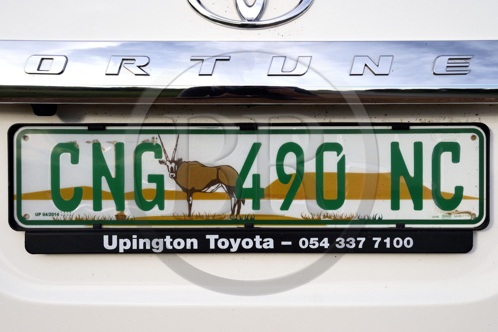 Namibie, région de Otjozondjupa, Otjiwarongo, plaque minéralogique automobile