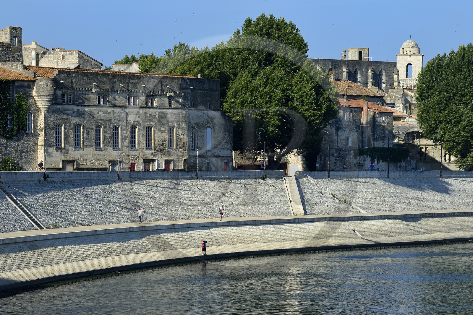 France, Bouches du Rhone, Arles, the Réattu museum (Compulsory Mention) along Quai Marx Dormoy and the Rhone river