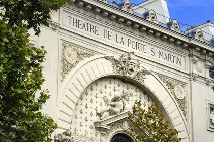 France, Paris (75), theatre de la porte Saint-Martin sur le boulevard Saint-Martin