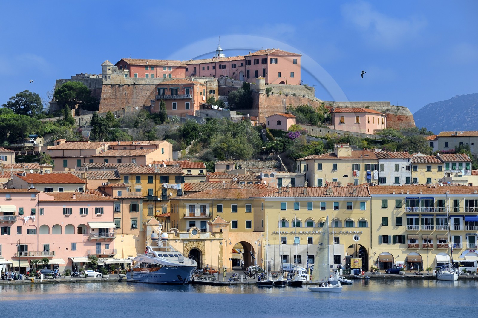 Italie, Toscane, l’Ile d’Elbe, Portoferraio, le Fort Stella et la vieille ville