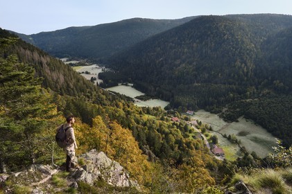 France, Vosges, Le Valtin, hike to a place called Les Roches which overlooks the Valtin valley in the upper valley of the Meurthe