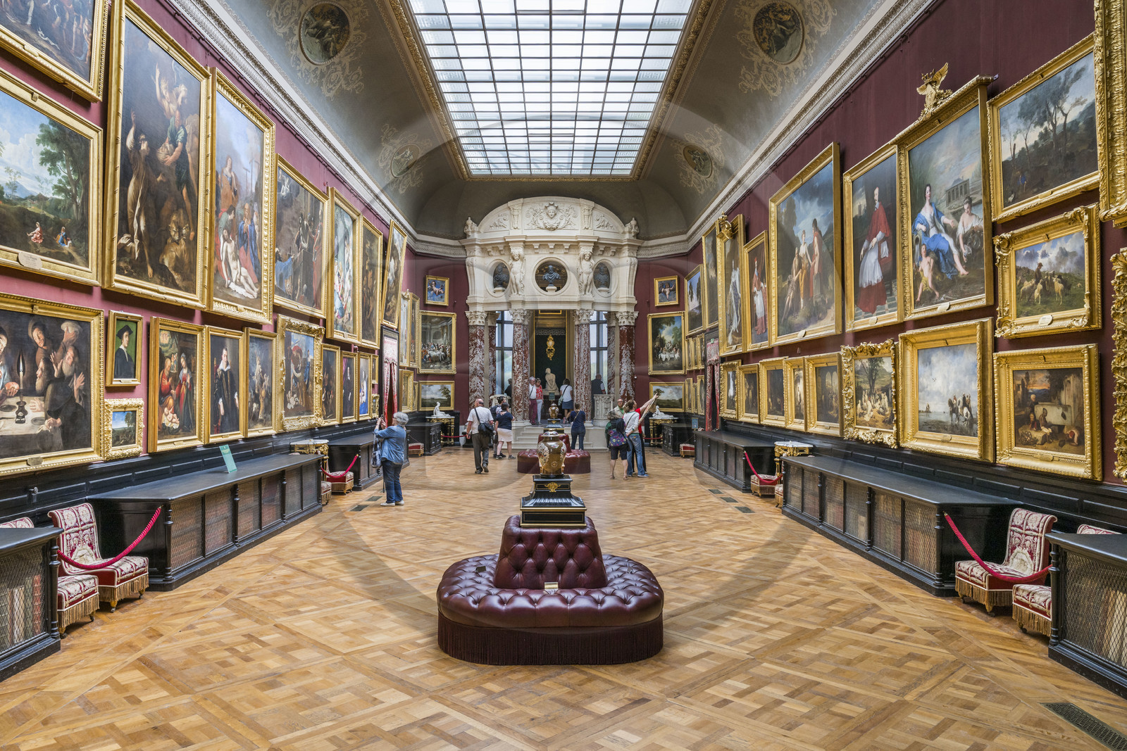 France, Oise (60), Chantilly, le chateau de Chantilly, le musée Condé, la galerie de Peinture