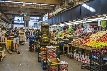 Italie, Ligurie, Gênes, quartier de la Via XX Settembre, le marché couvert du Mercado Orientale
