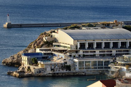 France, Bouches-du-Rhône (13), Marseille, quartier des Catalans, piscine du Cercle des Nageurs de Marseille ou CNM