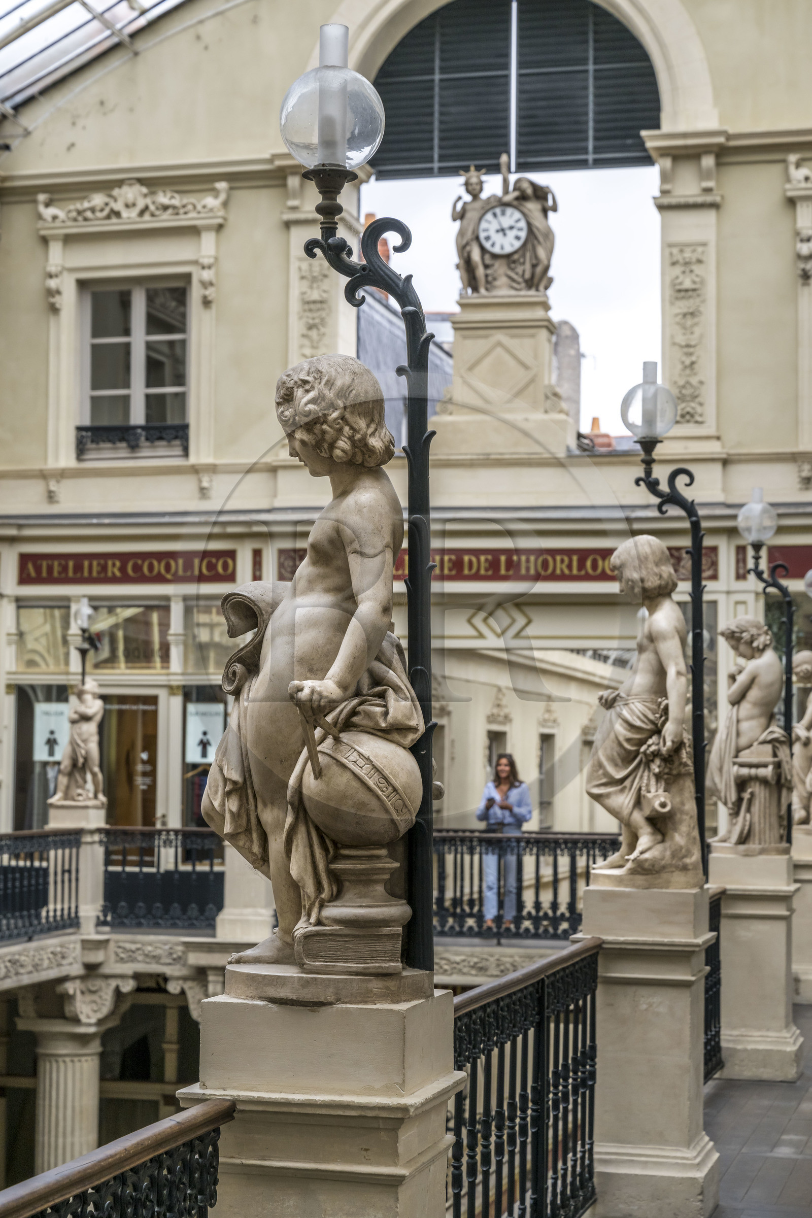France, Loire Atlantique, Nantes, Graslin district, Passage Pommeray, shopping arcade from 1843 designed by architects Jean-Baptiste Buron and Hippolyte Durand Gasselin