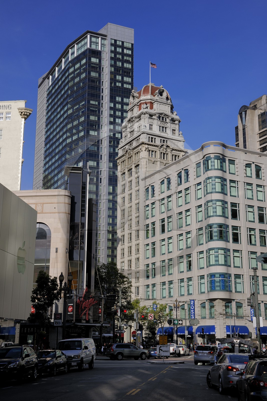 United States, California, San Francisco, Market Street in Union square District