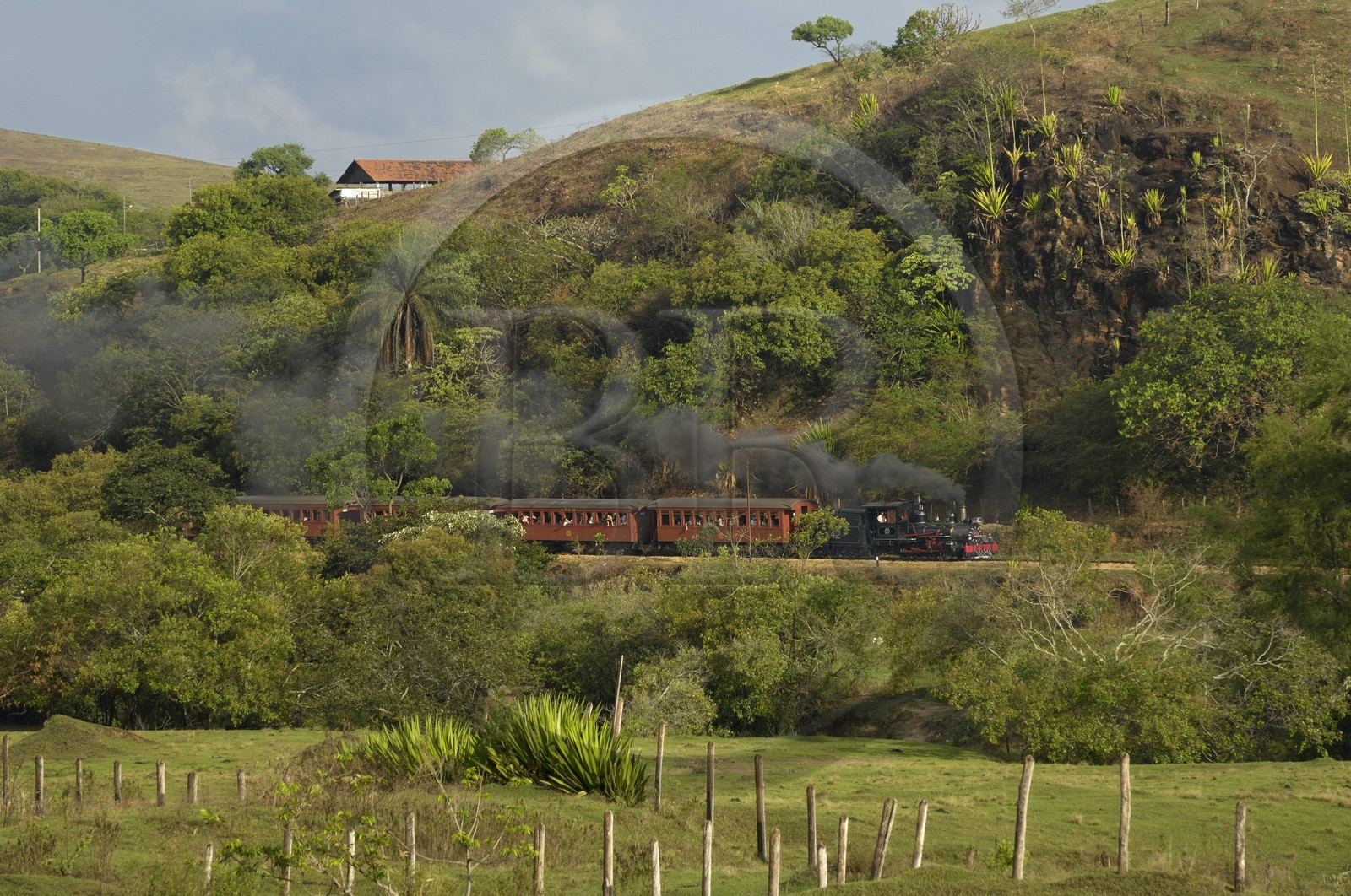 Brésil, Etat du Minas Gerais, le train vapeur Maria Fumaça qui fait la liason entre Sao Joao del Rei et Tiradentes