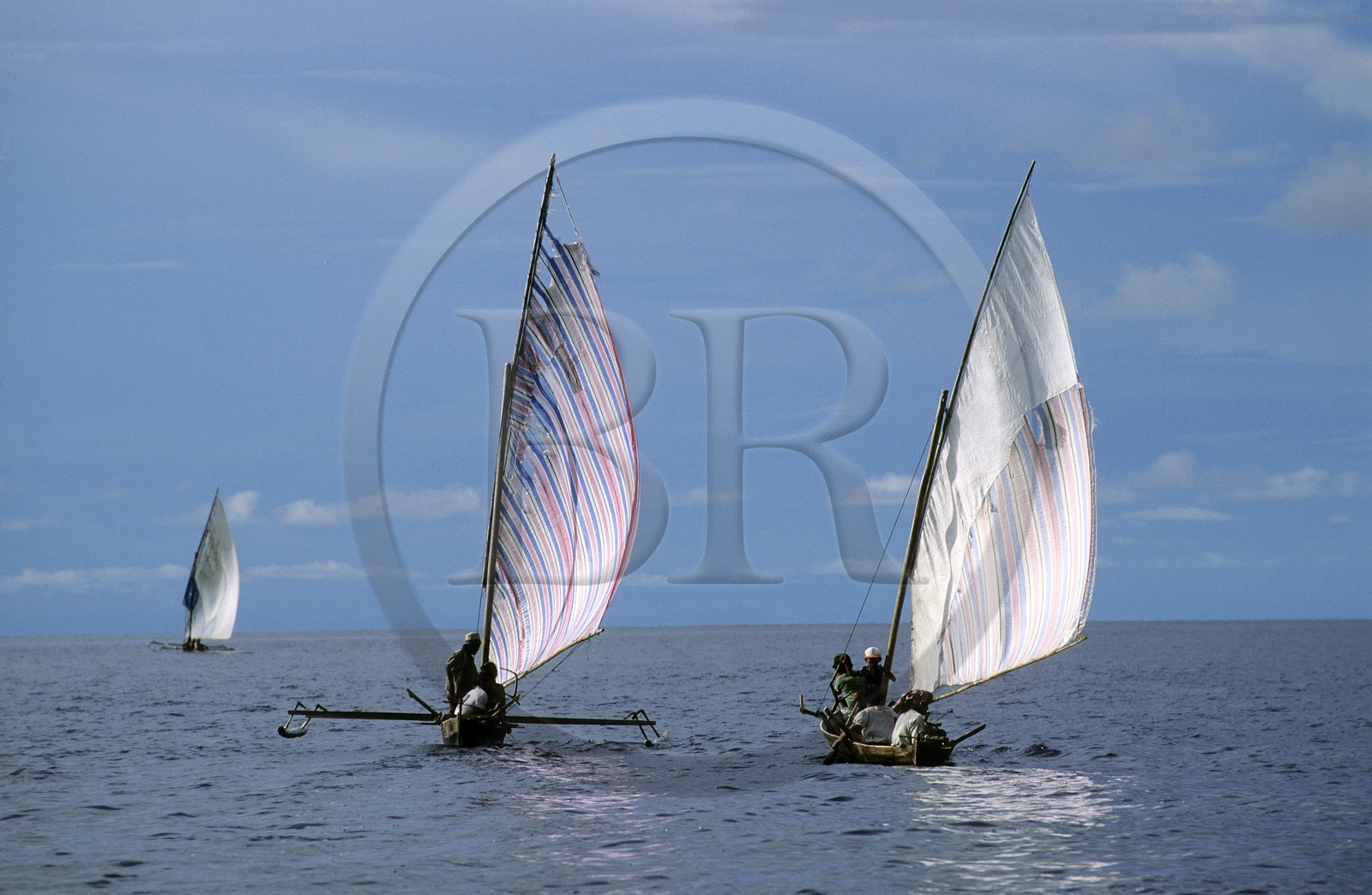 Indonésie, Sulawesi (les Célèbes), les îles Togian, bateaux de pêche