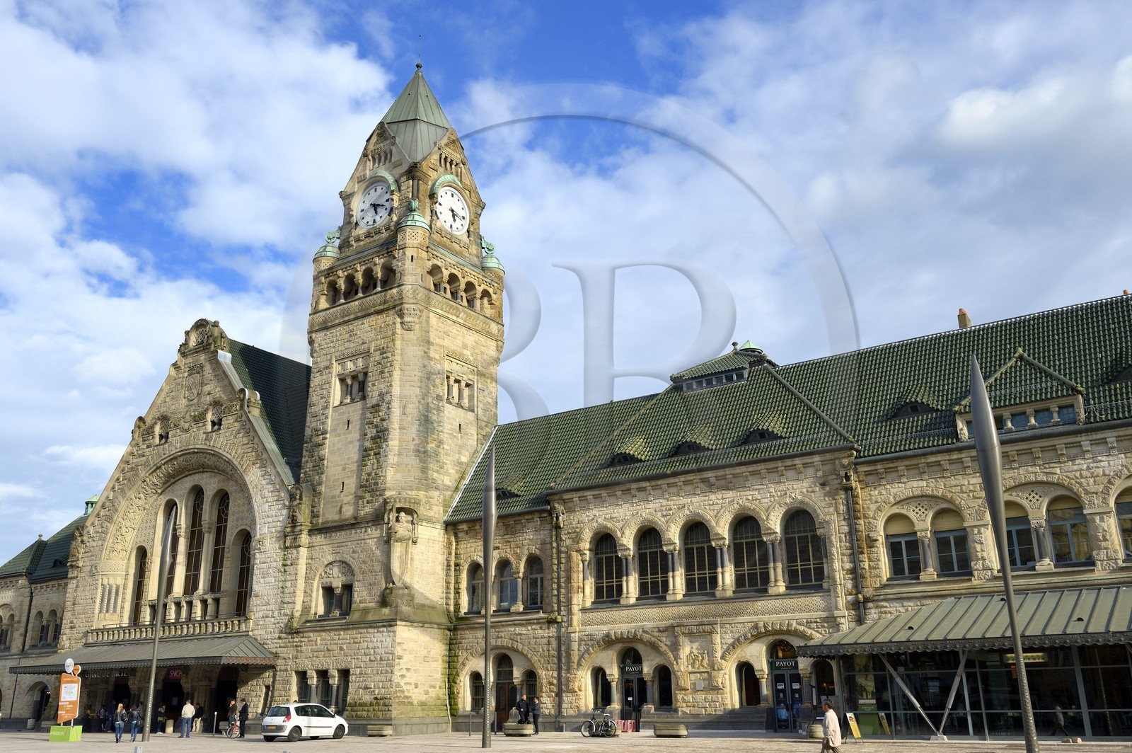 France, Moselle, Metz, Imperial district, railway station, built between 1905 and 1908 by the Berliner architect Jurgen Kruger