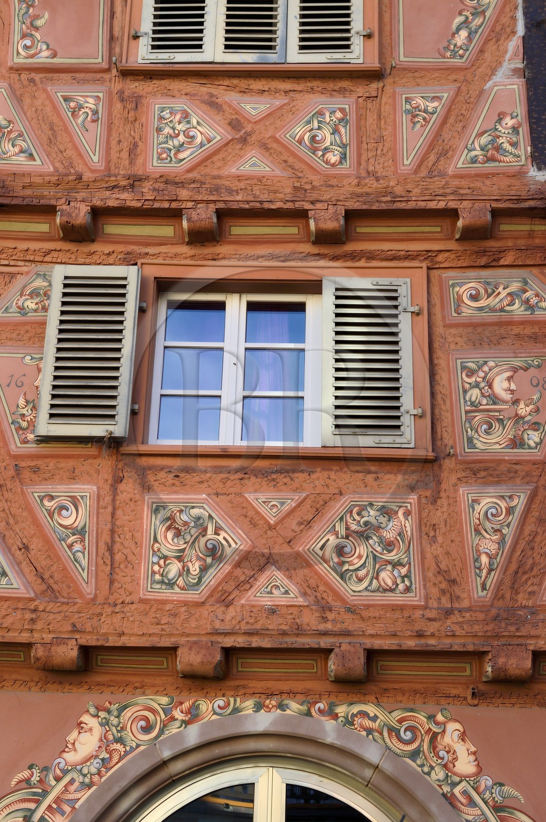 France, Bas Rhin, Bouxwiller, half timbered house in the Grande rue