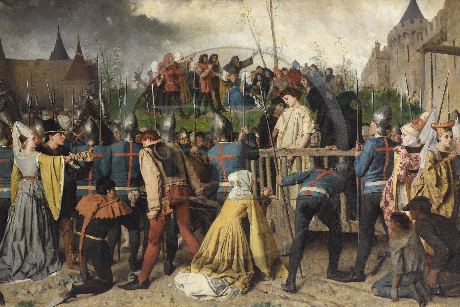 France, Seine-Maritime (76), Rouen, le musée des Beaux-Arts, Jeanne d'Arc allant au supplice par Isidore Patrois, 1867 (detail)