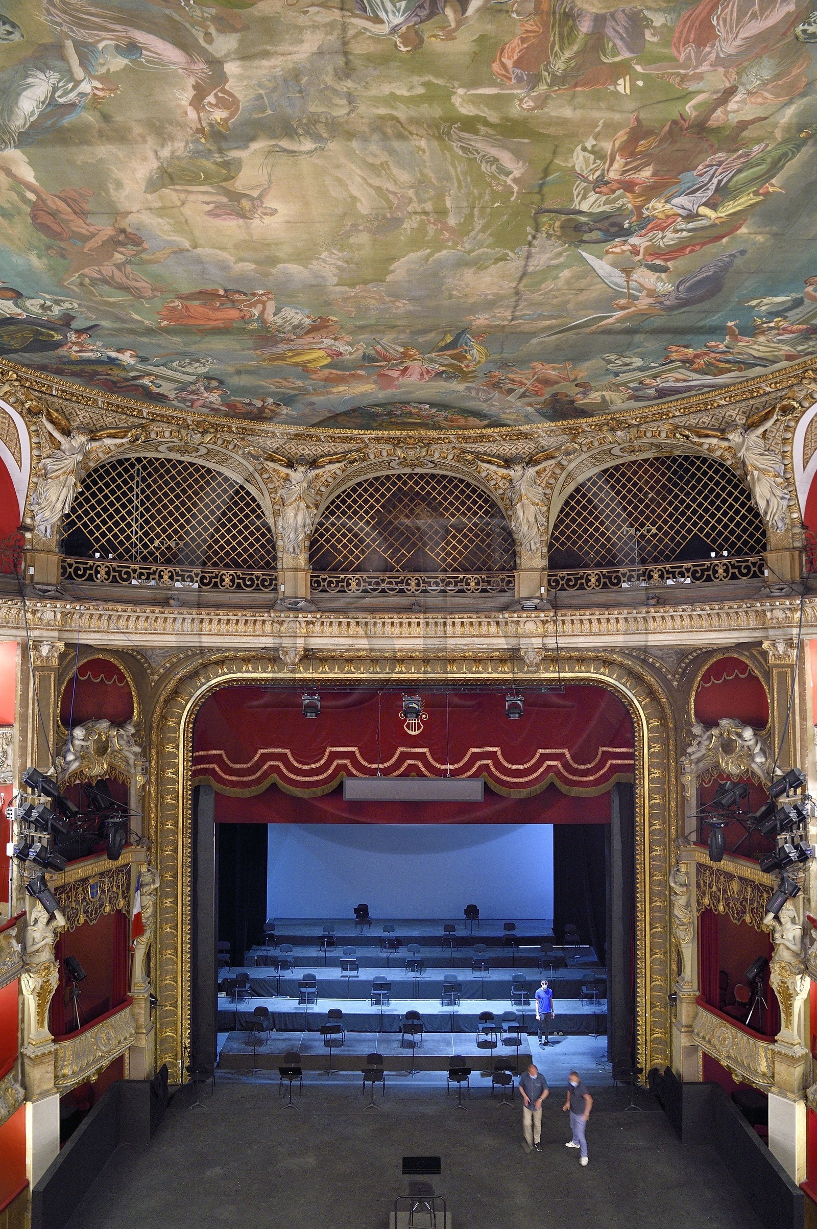 France, Var (83), Toulon, place Victor Hugo, opéra de Toulon, la grande salle de spectacle