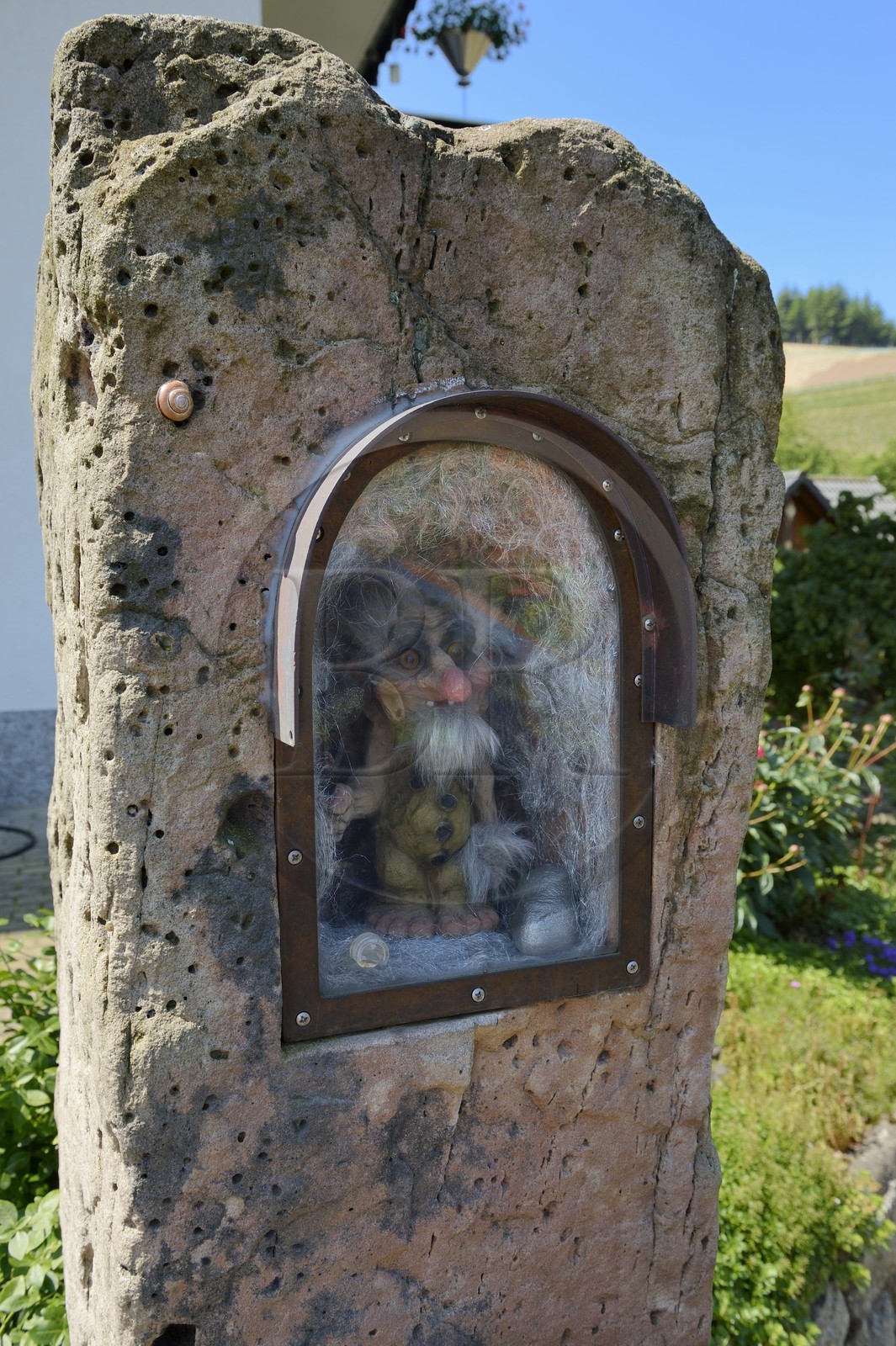 Allemagne, Bade-Wurtemberg, Durbach, un lutin protecteur de la maison