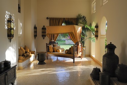 Tanzanie, archipel de Zanzibar, île de Unguja (Zanzibar), côte Sud-Est, Bwejuu, le luxueux Baraza Resort & Spa