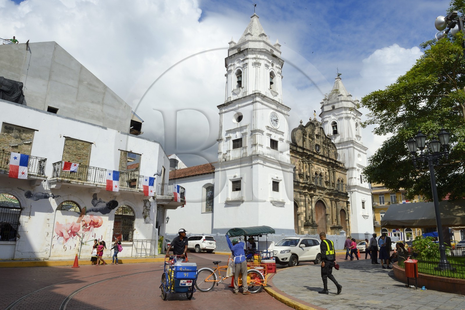 Panama, Panama City, historic town listed as World Heritage by UNESCO, Casco Antiguo (Viejo), Barrio San Felipe, the cathedral of the XVIIth century