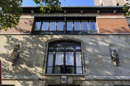 France, Paris (75), ancien atelier du sculpteur Jean-Baptiste Carpeaux dont l'ajout du premier etage est de Hector Guimard