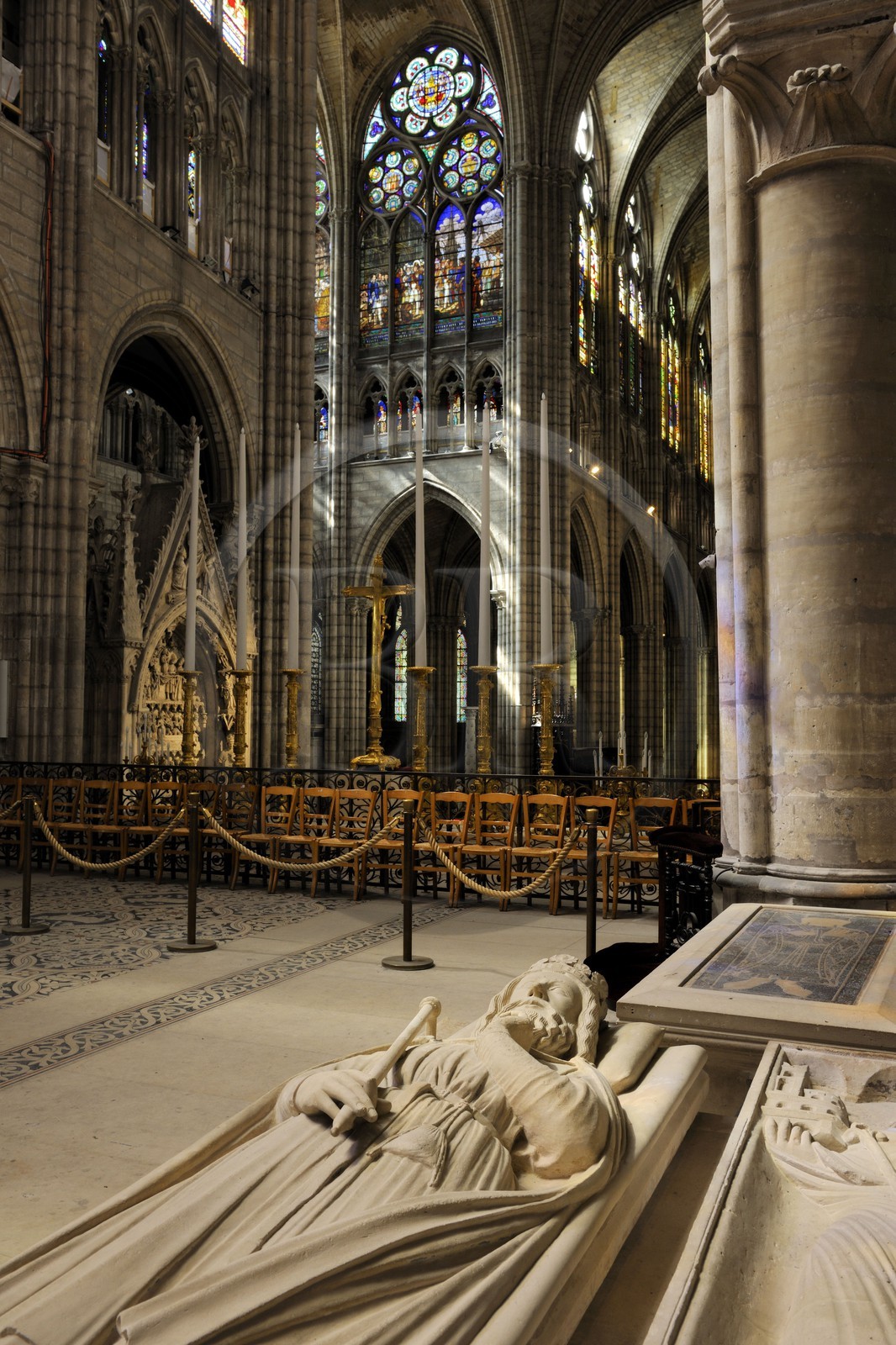 France, Seine-Saint-Denis (93), Saint-Denis, la basilique de Saint-Denis, gisant de Clovis 1er