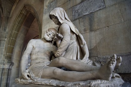 France, Meuse (55), Etain, église Saint Martin, Pieta attribuée au sculpteur Ligier Richier (XVIème siècle)