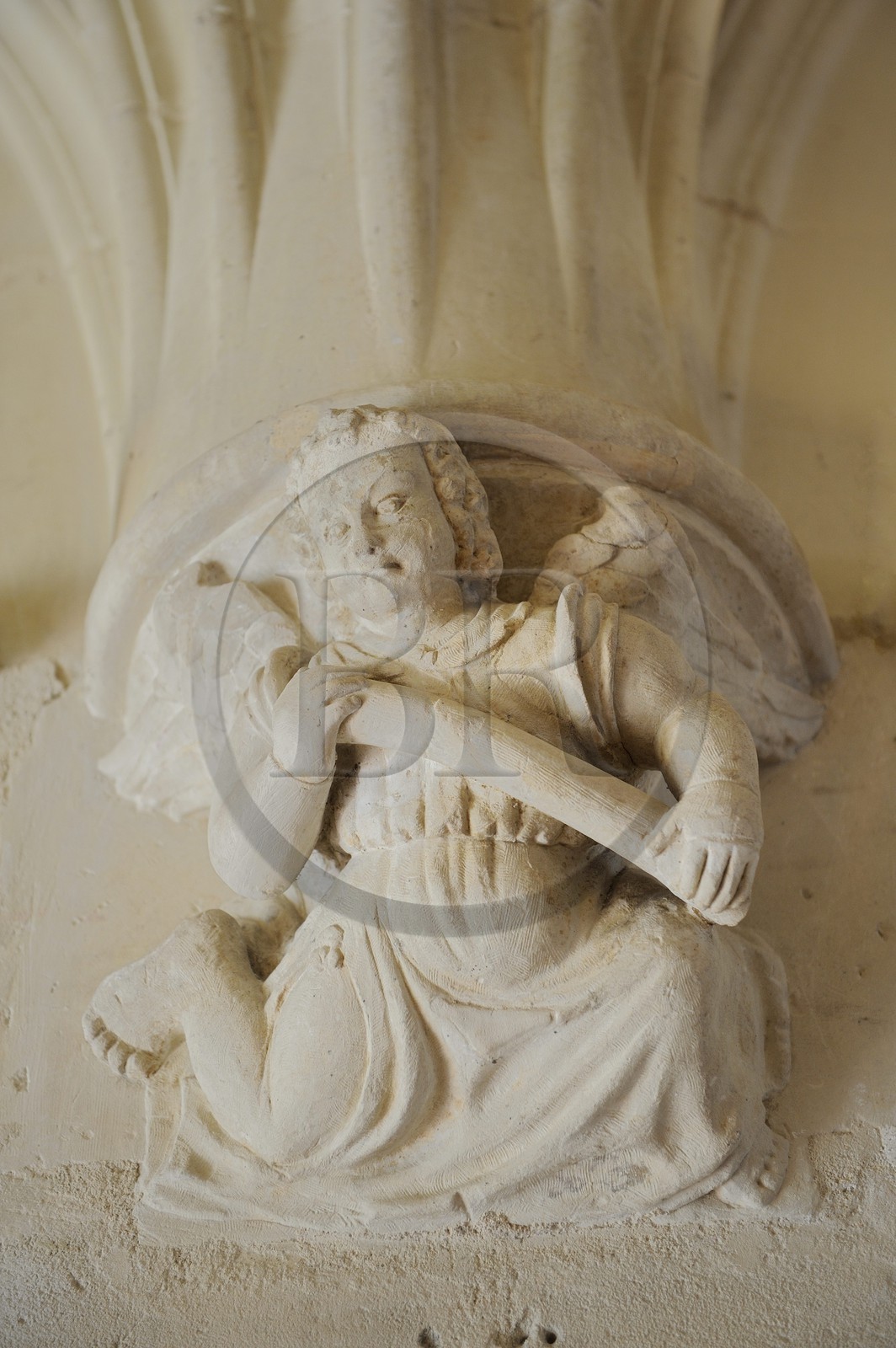 France, Indre-et-Loire (37), Vallée de la Loire classée Patrimoine Mondial de l' UNESCO, château d' Azay-le-Rideau, détail de la voûte du passage