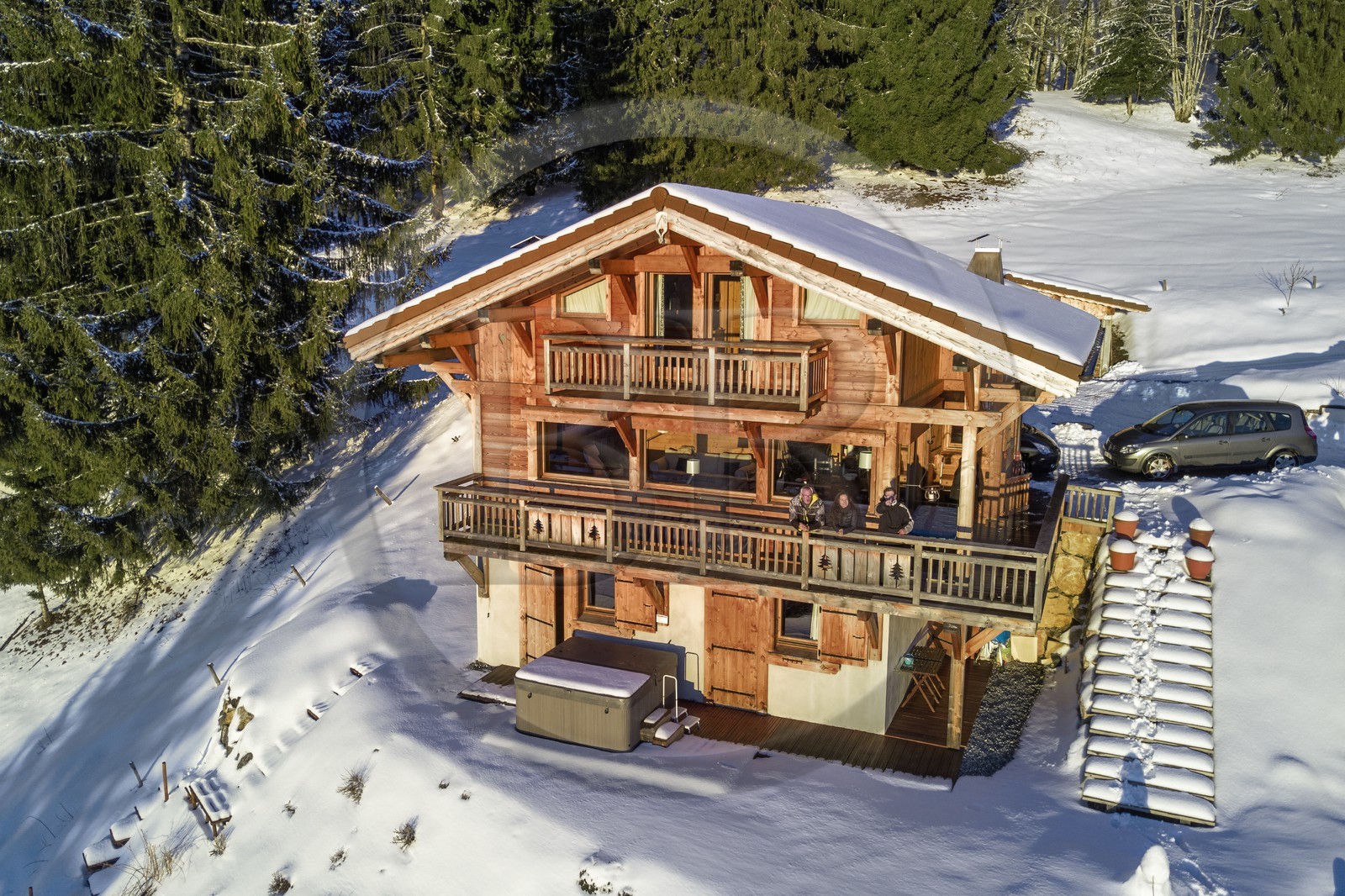 France, Haute-Savoie (74), station de ski Les Carroz d'Arâches, village d'Arâches-la-Frasse